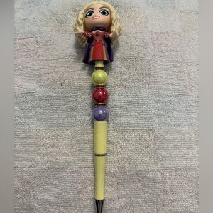 Sarah Sanderson Character Pen with Purple and Yellow Accents beads! NWT